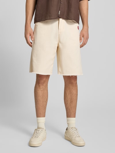 ANOTHER COTTON LAB Jorts mit Stitching und Fransen Beige 4