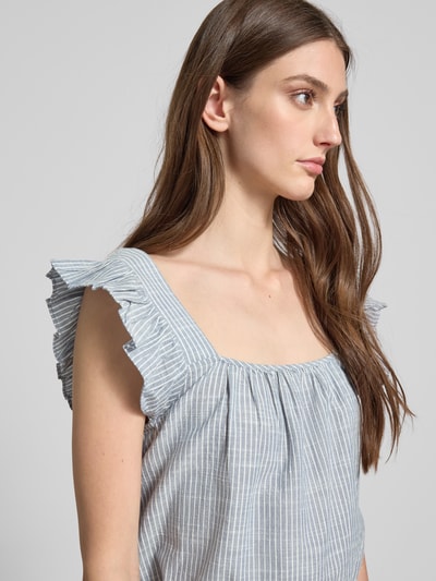 Pieces Relaxed Fit Trägertop aus Baumwoll-Leinen-Mix Modell 'APIA' Bleu 3
