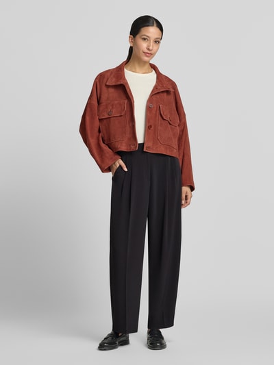 COMMA Tapered Fit Hose mit Bundfalten Black 1