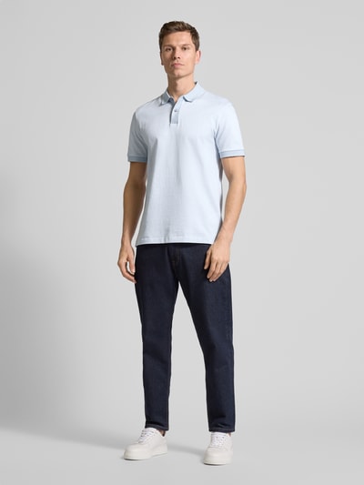 BOSS Regular Fit Poloshirt mit Label-Detail Modell 'Parlay' Bleu 1