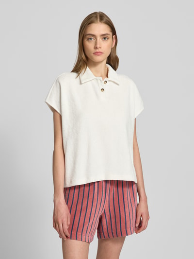 Marc O'Polo DENIM T-Shirt mit Umlegekragen Weiss 4