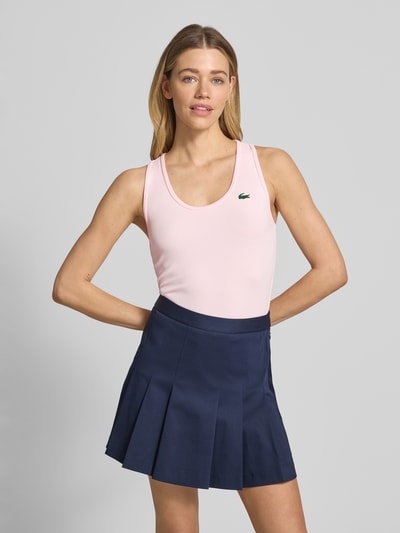 Lacoste Sport Top sport w kroju slim fit z naszywką z logo Morelowy 4