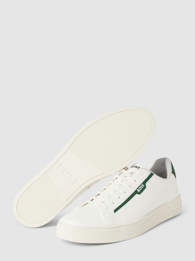 BOSS Sneakersy z obszyciem w kontrastowym kolorze model ‘Rhys’ Biały 3