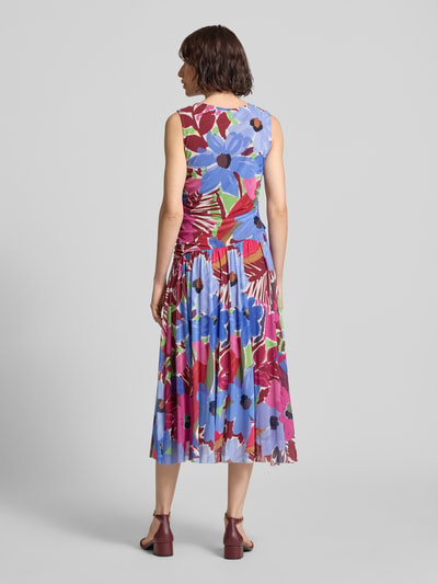 Christian Berg Woman Selection Midikleid aus Mesh mit Blumenprint Ecru 5