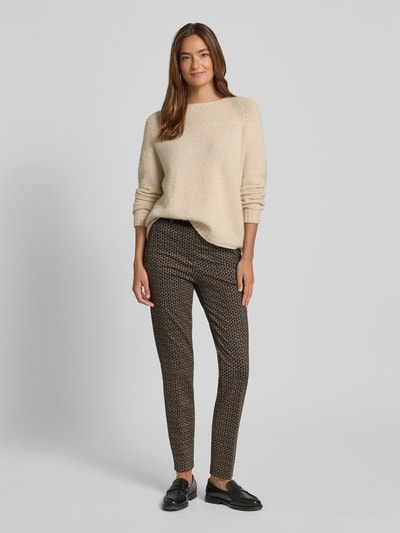 Raphaela By Brax Super slim fit broek met elastische band, model 'LILLYTH' Olijfgroen - 1