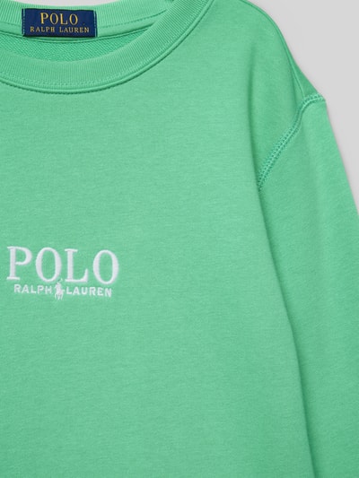 Polo Ralph Lauren Teens Sweatshirt met labelstitching Groen - 2