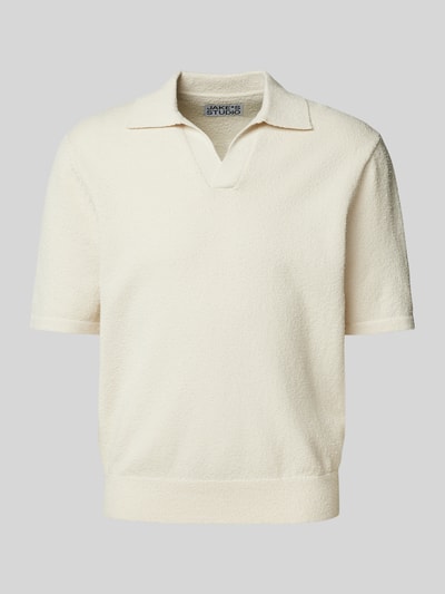 JAKE*S STUDIO MEN Poloshirt mit Strukturmuster Ecru 2