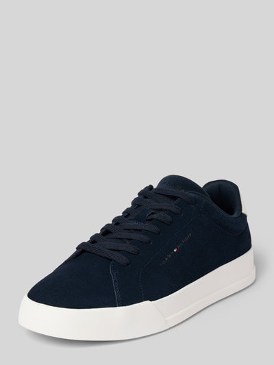 Tommy Hilfiger Lage sneakers van suède, model 'COURT CORE' Donkerblauw - 1