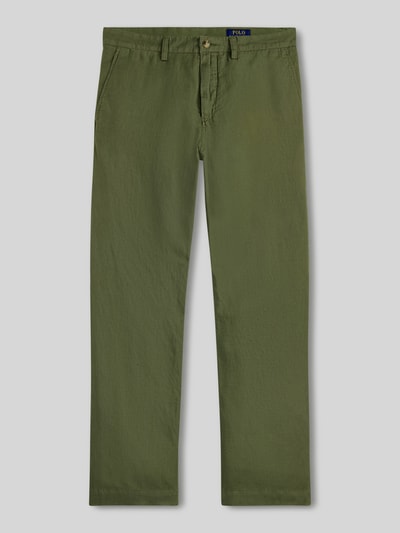 Polo Ralph Lauren Chino aus Leinen-Baumwoll-Mix Oliv 2