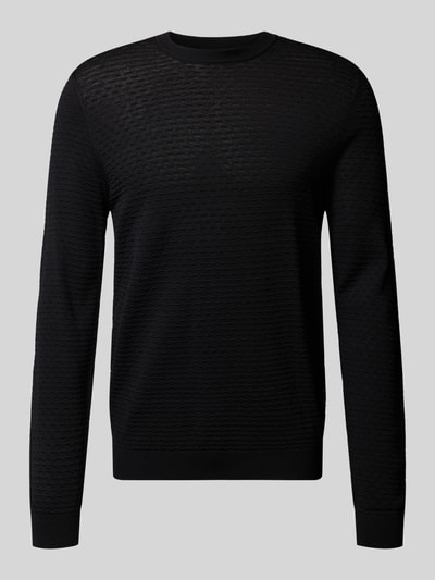 Antony Morato Slim fit pullover van viscosemix met structuurmotief Zwart - 2