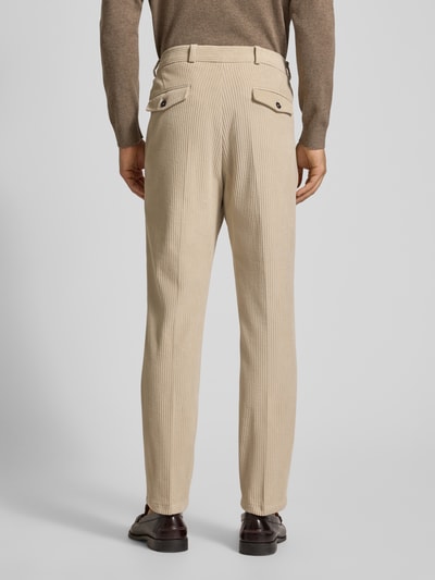 Zuitable Cordhose mit Bügelfalten und Gesäßtaschen Beige 5