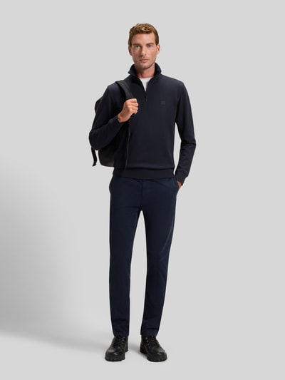 BOSS Orange Regular fit sweatshirt van puur katoen Donkerblauw - 1