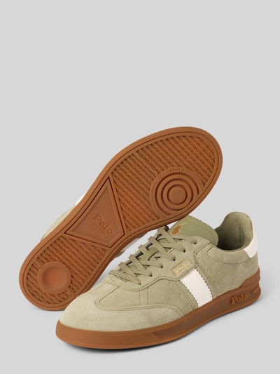 Polo Ralph Lauren Sneakersy skórzane ze sznurowaniem model ‘HTR Aera’ Jasnozielony 4