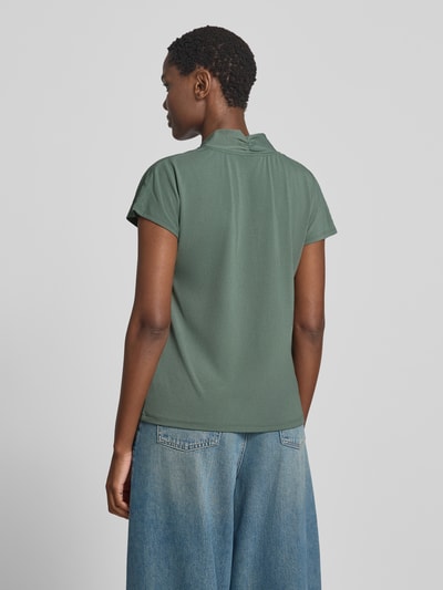 FREE/QUENT Regular Fit Bluse mit V-Ausschnitt Modell 'Yrsa' Dunkelgruen 5