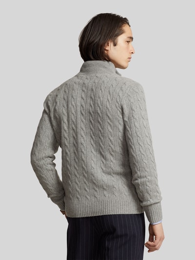 Polo Ralph Lauren Regular Fit Troyer aus Woll-Kaschmir-Mix Hellgrau 5