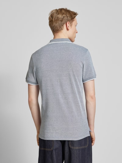 Blend Regular fit poloshirt met ribboorden, model 'NATE' Marineblauw - 5