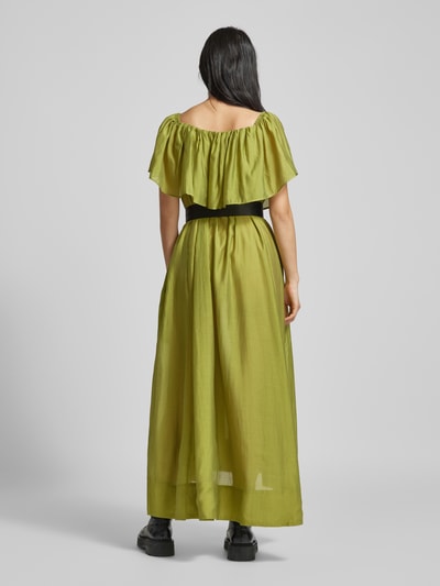 Copenhagen Muse Midi-jurk met strikceintuur Groen - 5