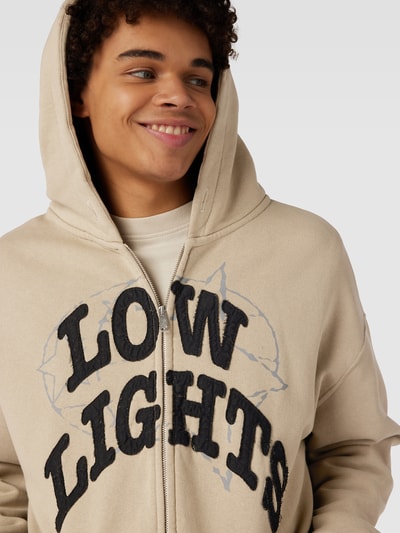 Low Lights Studios Sweatjacke mit Label-Stitching Beige 3