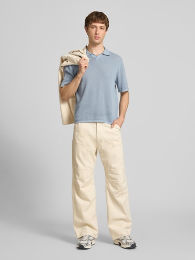 JACK & JONES Regular Fit Strick-Poloshirt Modell 'CASSIS' Hellblau 1