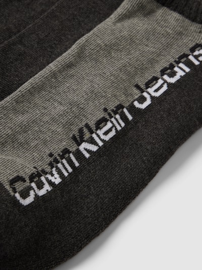 Calvin Klein Jeans Sneakersokken met labelprint in een set van 3 paar Donkergrijs gemêleerd - 2