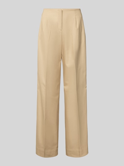 MORE Straight Leg Bundfaltenhose mit elastischem Bund Cognac 2