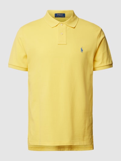 Polo Ralph Lauren Slim Fit Poloshirt mit unifarbenem Design Gelb 2