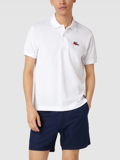 Lacoste Poloshirt met labelpatch van LACOSTE x Netflix Wit - 4