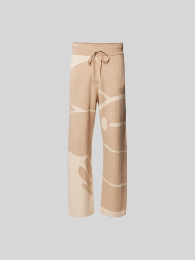 ISNURH Stoffhose mit elastischem Bund Beige 2