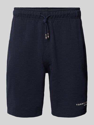 Tommy Hilfiger Regular Fit Sweatshorts mit Label-Print Marine 2