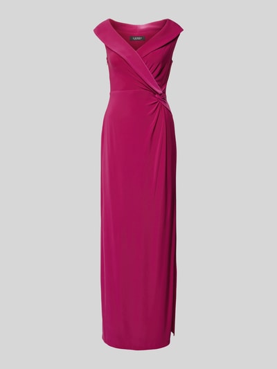 Lauren Ralph Lauren Abendkleid mit Knoten-Detail Modell 'LEONIDAS' Kirsche 2