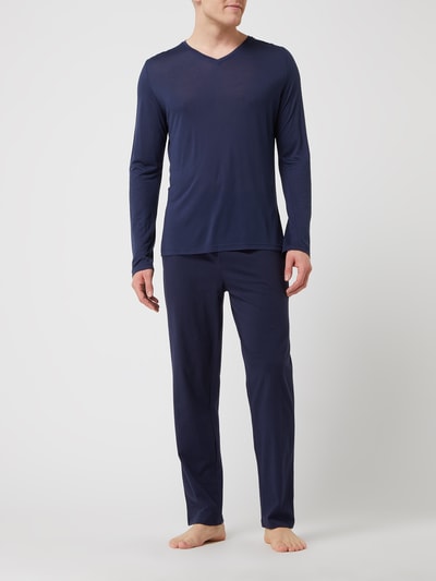 HOM Pyjamabovendeel van modal, model 'Cocooning' Donkerblauw - 1