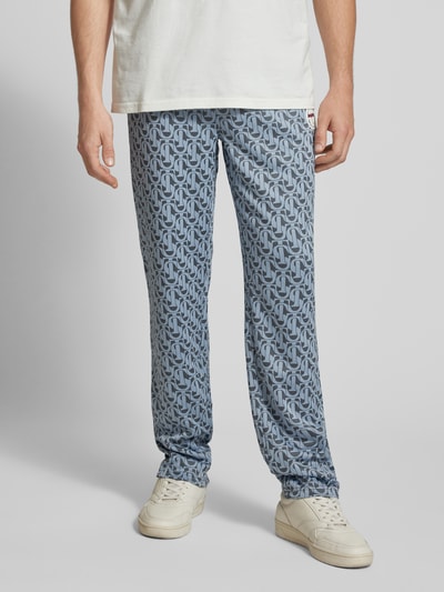 SERGIO TACCHINI Regular fit sweatpants met tunnelkoord, model 'PERRY' Lichtblauw - 4