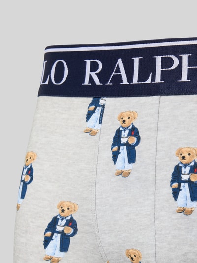 Produktfoto, Trunks im 2er-Pack mit Geschenkbox und Polo Bear von Polo Ralph Lauren Underwear, Optik: Allover-Muster, Polo-Bear-Print, Label-Bund, Bundabschluss: elastisch, Material: Baumwoll-Mix