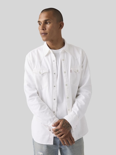 Levi's® Regular Fit Jeanshemd aus reiner Baumwolle Offwhite 1