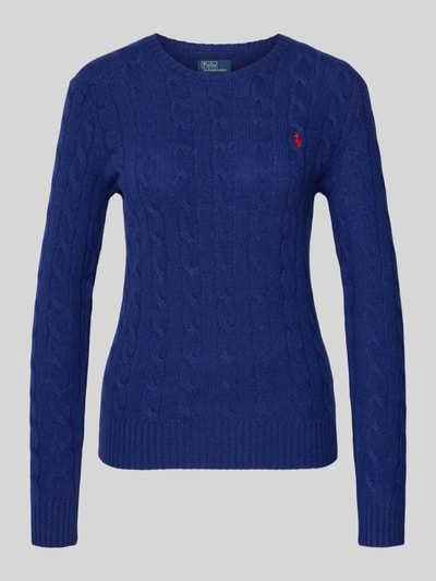 Polo Ralph Lauren Gebreide pullover van een mix van wol en kasjmier, model 'JULIANNA' Donkerblauw - 2