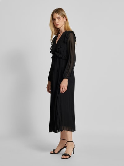 Jake*s Collection Maxi-jurk met V-hals Zwart - 1