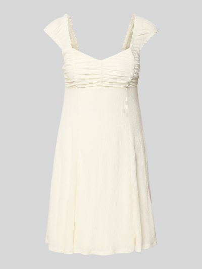 Only Tailliertes Minikleid mit Raffung Modell 'HELDA' Offwhite 2