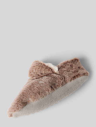 CAPELLI NEW YORK Hausschuhe aus Kunstfell Taupe 1