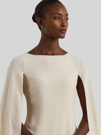 Lauren Ralph Lauren A-lijn cocktailjurk met cape Beige - 6