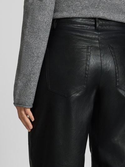 Topshop wide leg broek met riemlussen model 'Talla' Zwart - 3