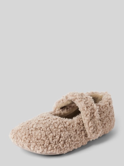 Verbenas Ballerinas mit Teddyfell Modell 'YINA CURLY' Camel 1