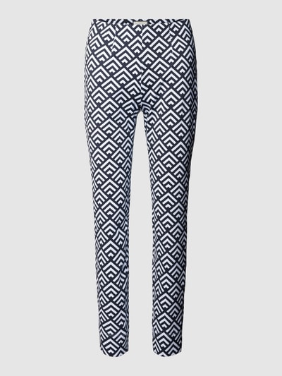 SEDUCTIVE Broek met all-over motief, model 'SABRINA' Donkerblauw - 2