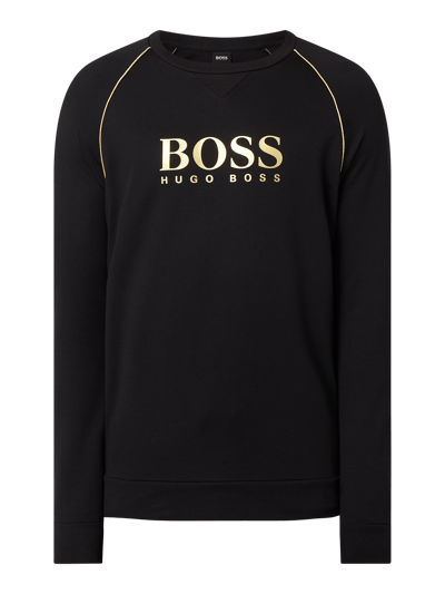 BOSS Bluza z nadrukiem z logo Czarny 2