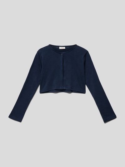 s.Oliver RED LABEL Strickjacke mit Allover-Muster Marineblau 1