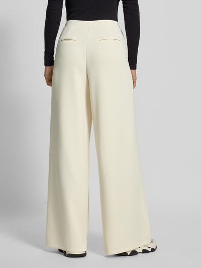 Guess Activewear Wide Leg Stoffhose mit Label-Applikation Modell 'OLYMPE' Offwhite 5