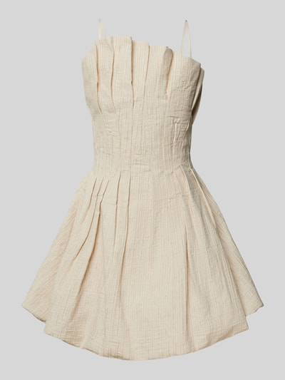 Copenhagen Muse Minikleid aus Leinen-Baumwoll-Mix Modell 'BRINDA' Offwhite 2