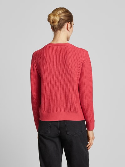 Tom Tailor Regular Fit Strickpullover aus reiner Baumwolle Rot 5