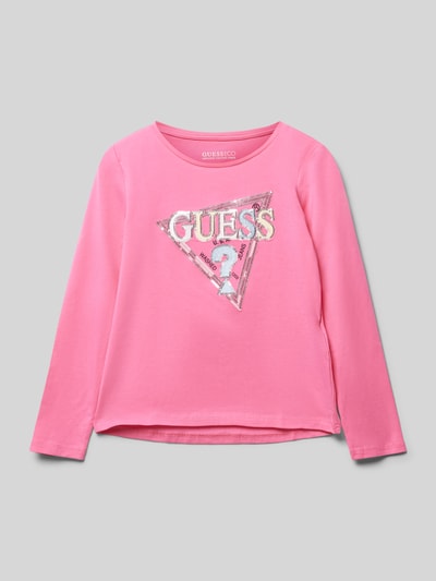 Guess Longsleeve mit Paillettenbesatz Pink 1