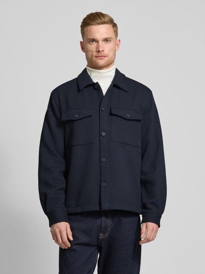 MCNEAL Hemdjacke mit Knopfleiste Dunkelblau 4