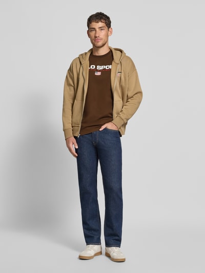 Polo Ralph Lauren T-Shirt mit Label-Print Mittelbraun 1